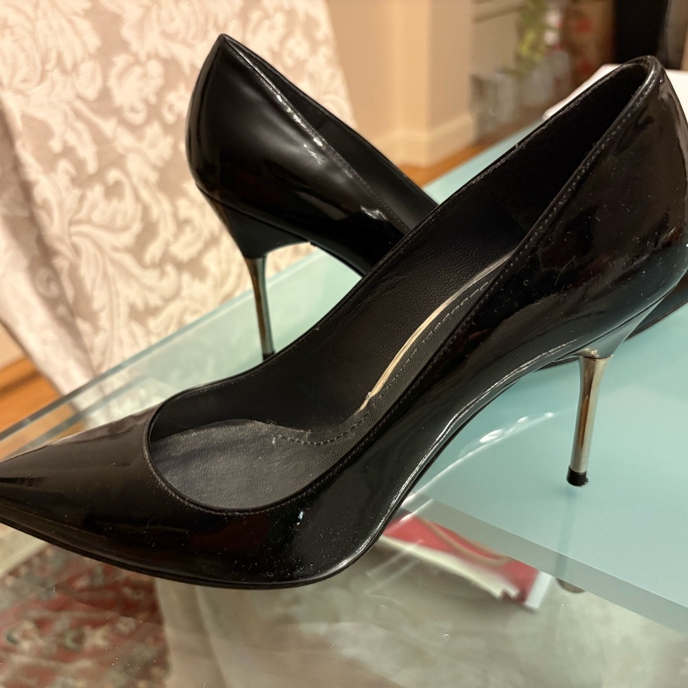 Stuart Weitzman Glossy Black Heels